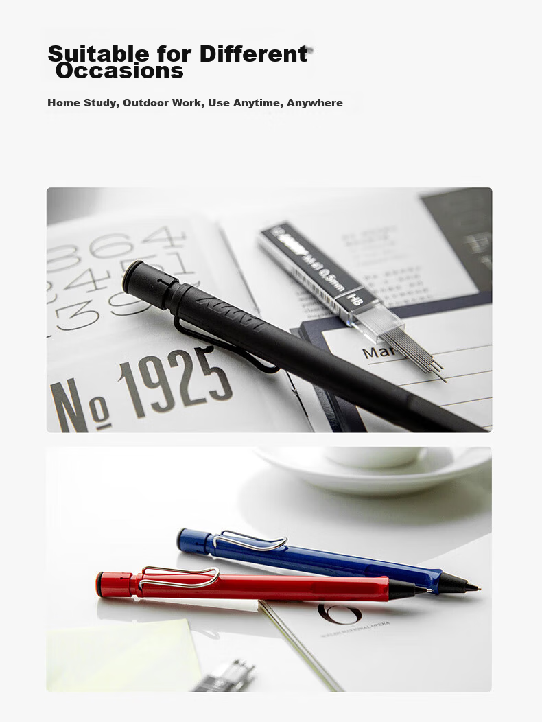 LAMY Germany Imported Safari Mechanical Pencil Red Hunting Series Daily Writing Pen Bulk Custom Gift Multi-Color Options for Elementary Students Children Practice Writing 9