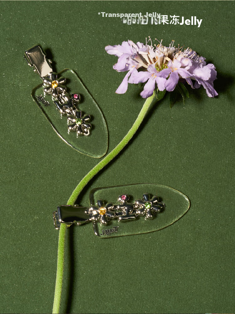 Tagi Metal Puffy Small Flower Hair Clip for Women Summer Acetate Duckbill Clip No-Trace Bangs Clip Hairpin Qixi Valentine's Day Gift 5
