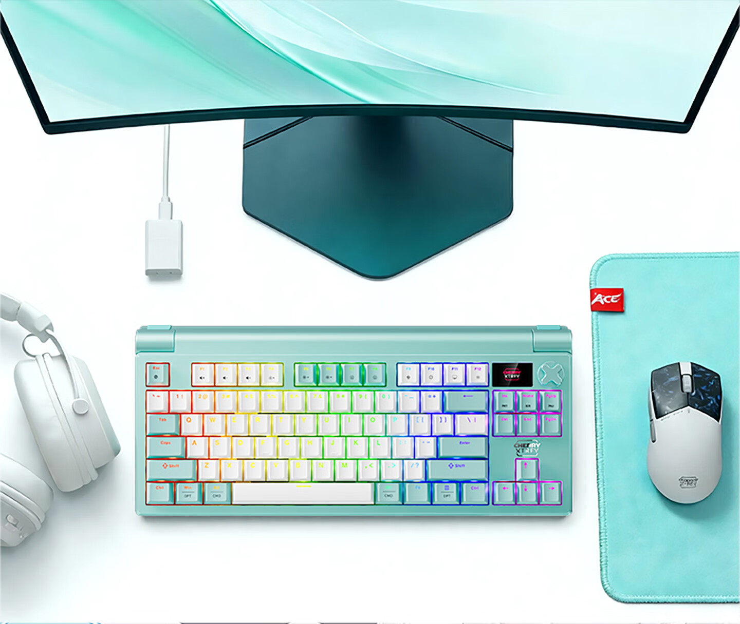 CHERRY MX8.3 PRO Orange Black Wireless Mechanical Keyboard Customizable Hot-Swappable RGB Bluetooth Tri-Mode Aluminum PUBG Valorant Delta Gaming 19
