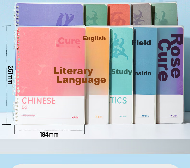 M&G Stationery B5/60 Sheets Geography Notebook Subject Loose-leaf Spiral Notebook for Middle and High School Students Error Correction Homework Book 1pc ADJ27142-ZZ 29
