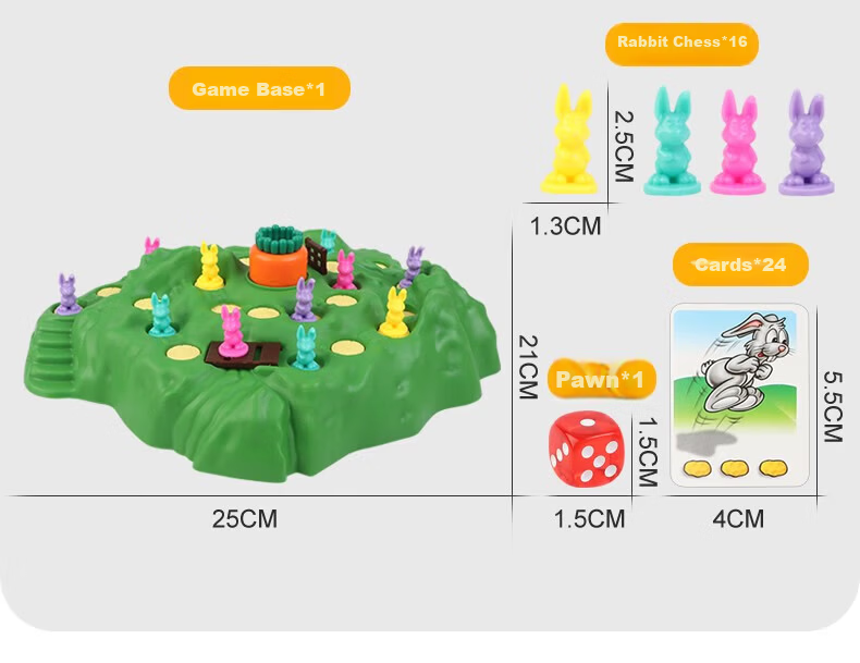 Snaen Rabbit Trap Checkers Educational Children's Toy Board Game for Girls Boys Ages 3-12 Birthday Gift 10