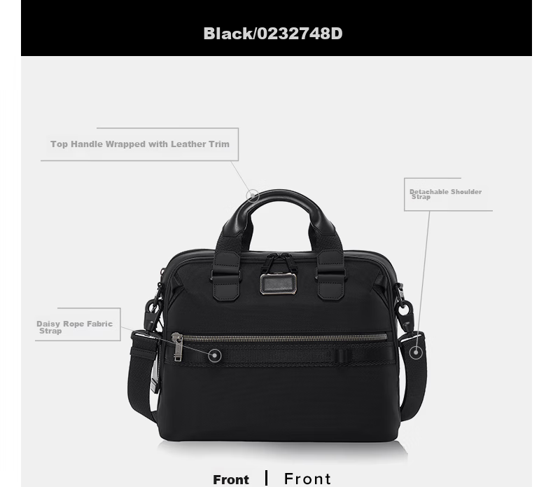 TUMI ALPHA BRAVO Business Briefcase Large Capacity Men's Handbag Black Boyfriend Husband Gift 5