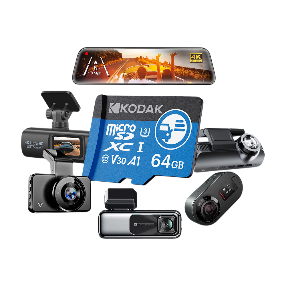 KODAK 32GB TF (MicroSD) Memory Card A1 U3 V30 C10 High-Speed Durable Video Surveillance Camera Memory Card 100MB/s Read Speed