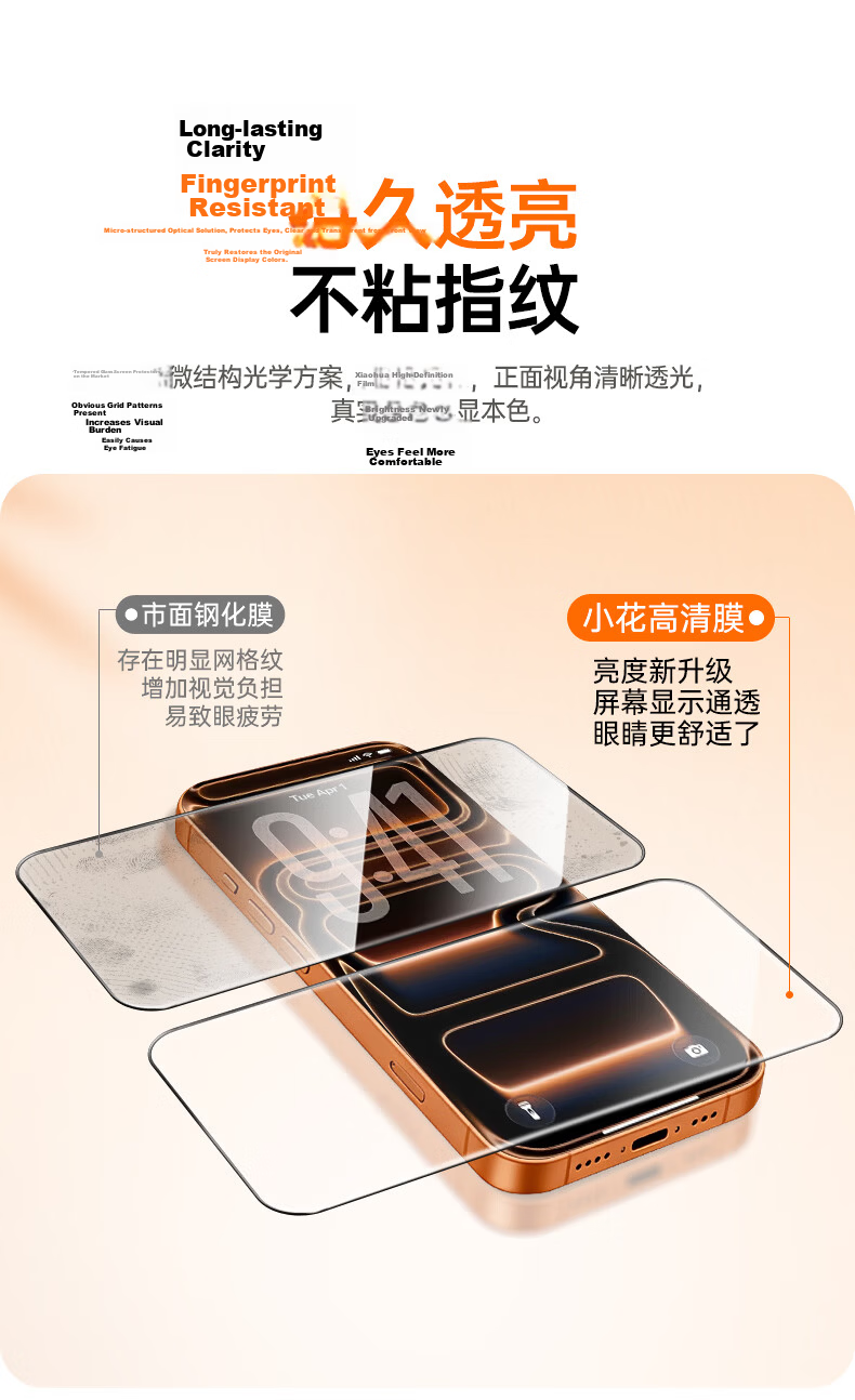 ALittleFlower Dust-Free Adhesive Privacy Tempered Glass Screen Protector for iPhone 16 Plus Anti-Peeping Anti-Fingerprint Drop Protection Film 6