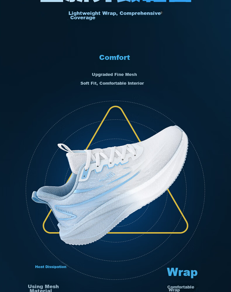 Warrior Men's Sports Shoes 2026 Summer New Casual Breathable Sneakers White Blue Size 41 5