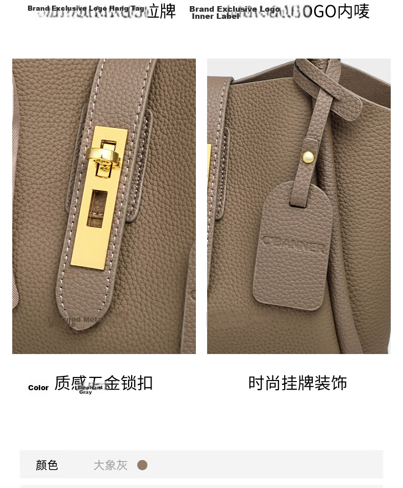 C.BANNER First Layer Cowhide Women's Handbag Tote Shoulder Bag Luxury Crossbody Birthday Qixi Valentine's Day Gift for Girlfriend 8
