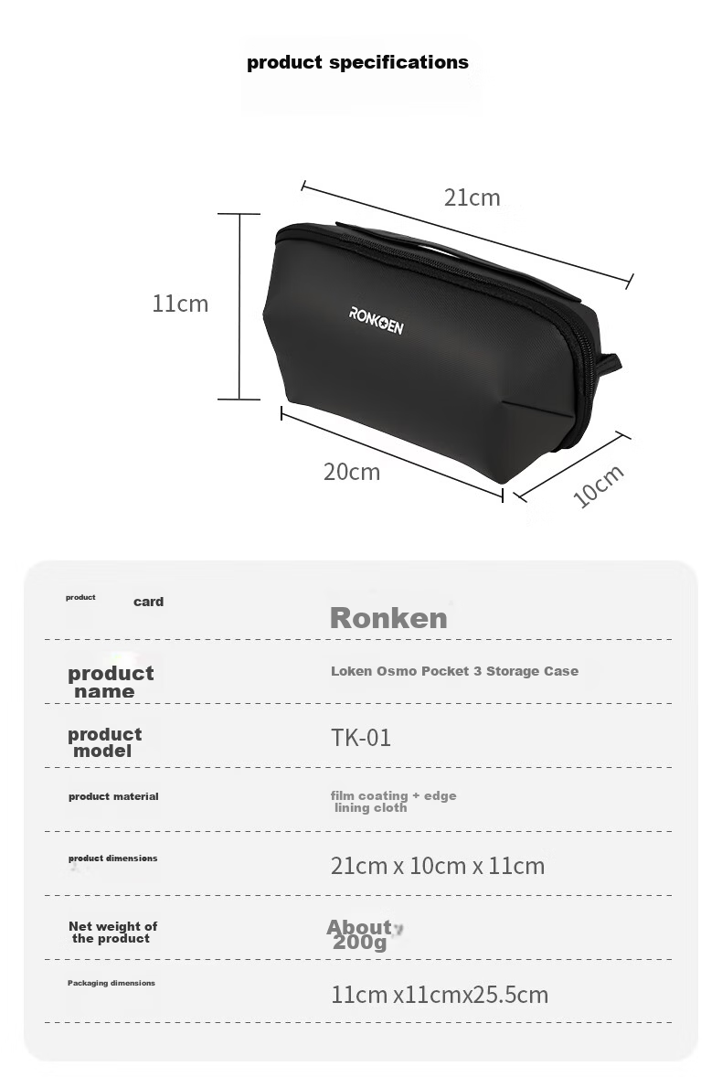Loken Storage Bag for DJI Pocket 4/3/4 Pro, Action 5/4/3 Sports Camera Protective Case, Osmo 360 Storage Box, Nano Portable Handheld Accessories 14