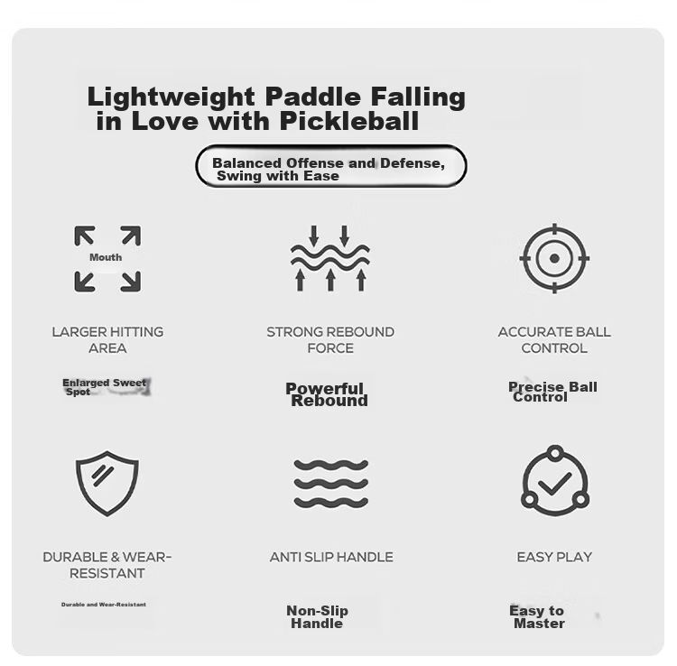 Xtep Pickleball Paddle Single Racket Liuguang Series 908 Fiberglass Beginner Adult Indoor Outdoor Competition Advanced Training Paddle 2