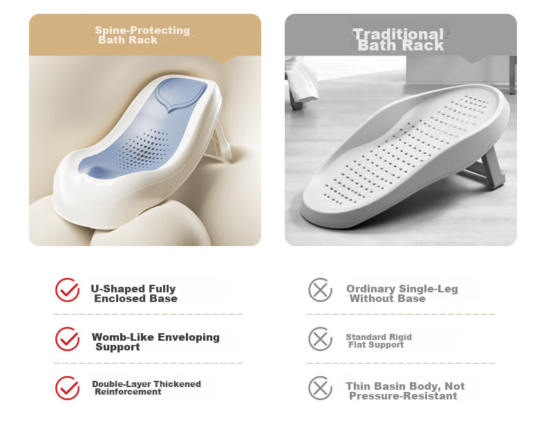 October Crystals Baby Bath Tub Newborn Large Foldable Wireless Digital Display Bath Tub with Bath Rack Haze Blue 9