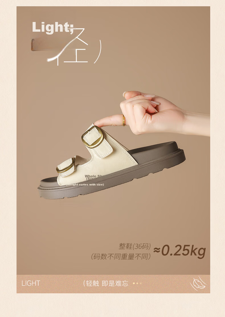 ZHR Birkenstock Women's Sandals 2026 Summer New Breathable Casual Slip-On Sandals AY352 Beige Size 35 7