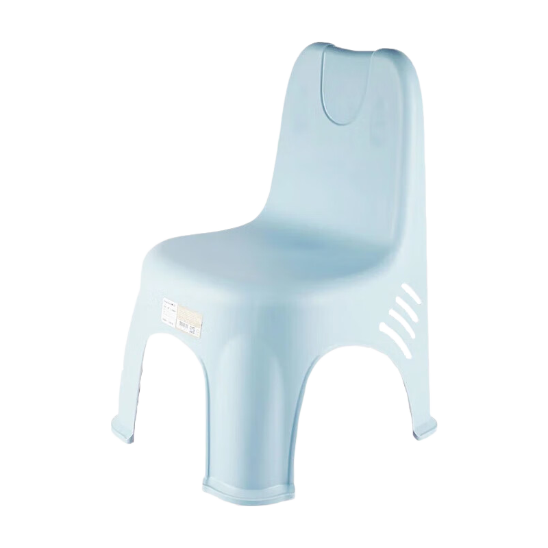 CHAHUA Plastic Stool, Household Thickened And Sturdy Small Bench, Children's Backrest Chair, PP Material, Arc Desig