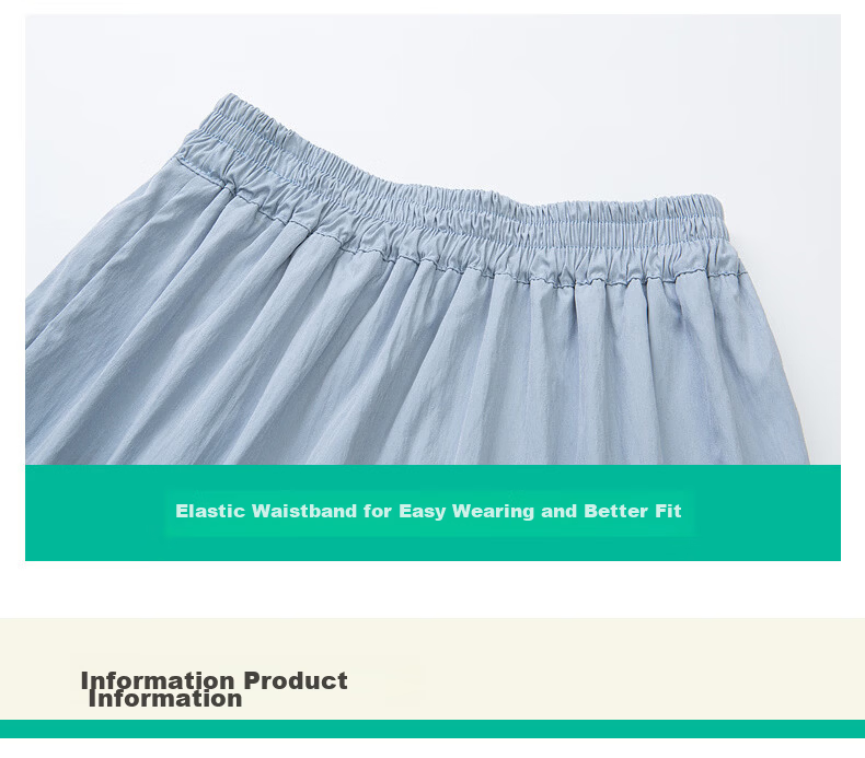 Fulomi Girls' Summer New Fashion Casual Short Sleeve and Skirt Two-Piece Set White/Blue 150cm 7