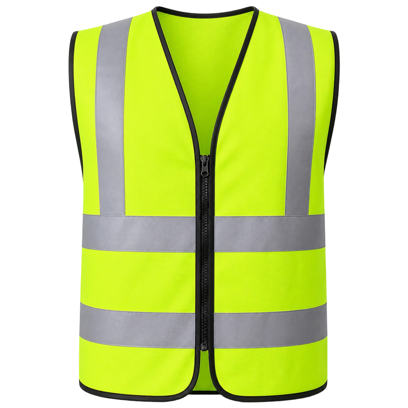 JINGXI Reflective Vest High-Visibility Traffic Safety Emergency Warning Sanitation Construction Safety Clothing One-Size Zipper Style
