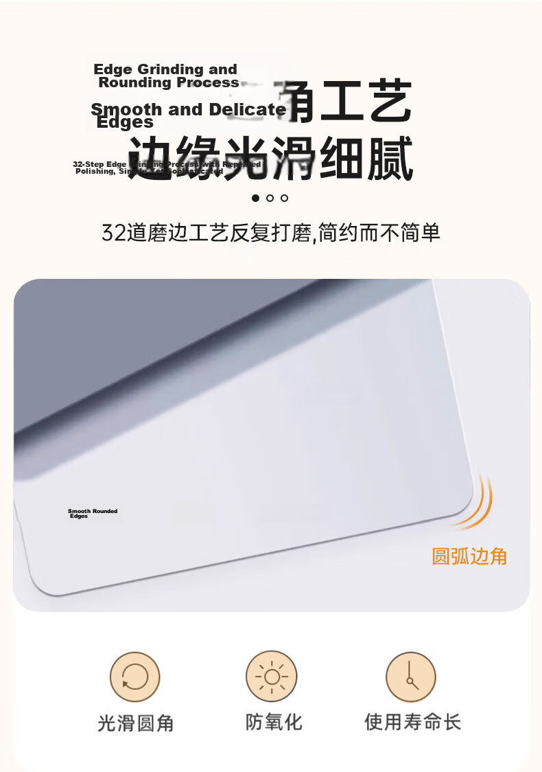 Quanpinwu Acrylic Soft Mirror Wall Sticker Bathroom Full-Length Mirror Self-Adhesive No-Drill 50x70cm 8