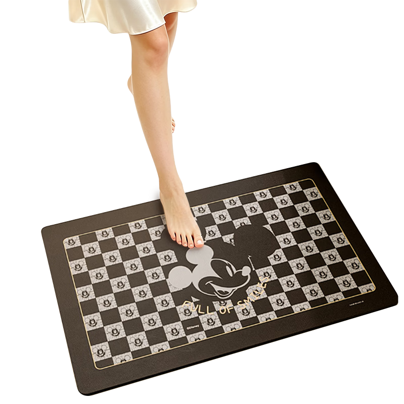DISNEY Diatom Mud Absorbent Bath Mat Bathroom Non-Slip Mat Entrance Door Floor Mat Toilet Mat