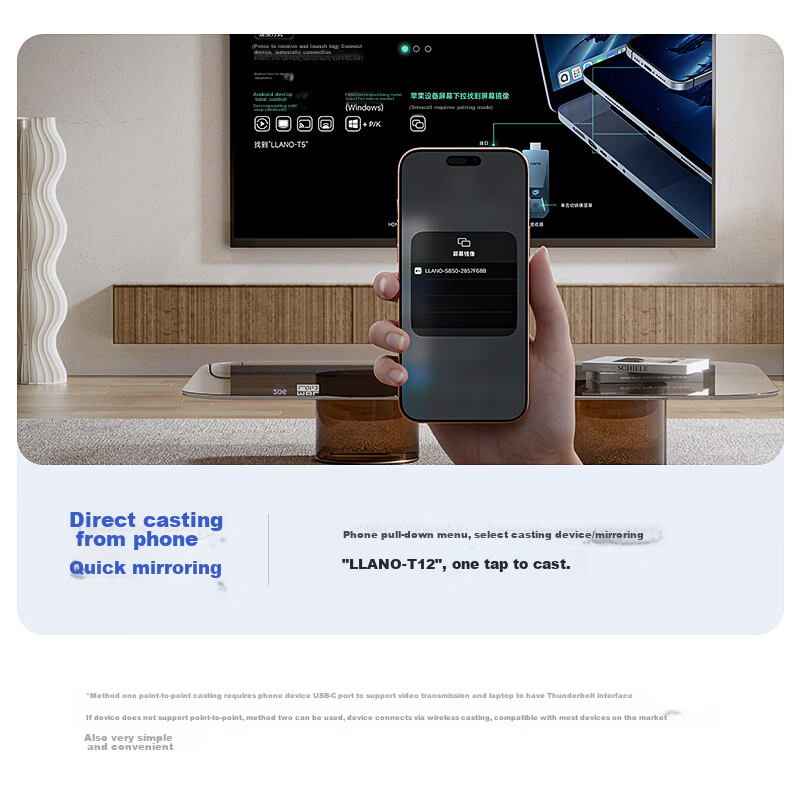 Green Giant HDMI Wireless Screen Mirroring 4K HD Conference Type-C/VGA Audio Wireless Transmitter Screen Sharing Device for Phone TV Computer Projector Point-to-Point 100m T12 23