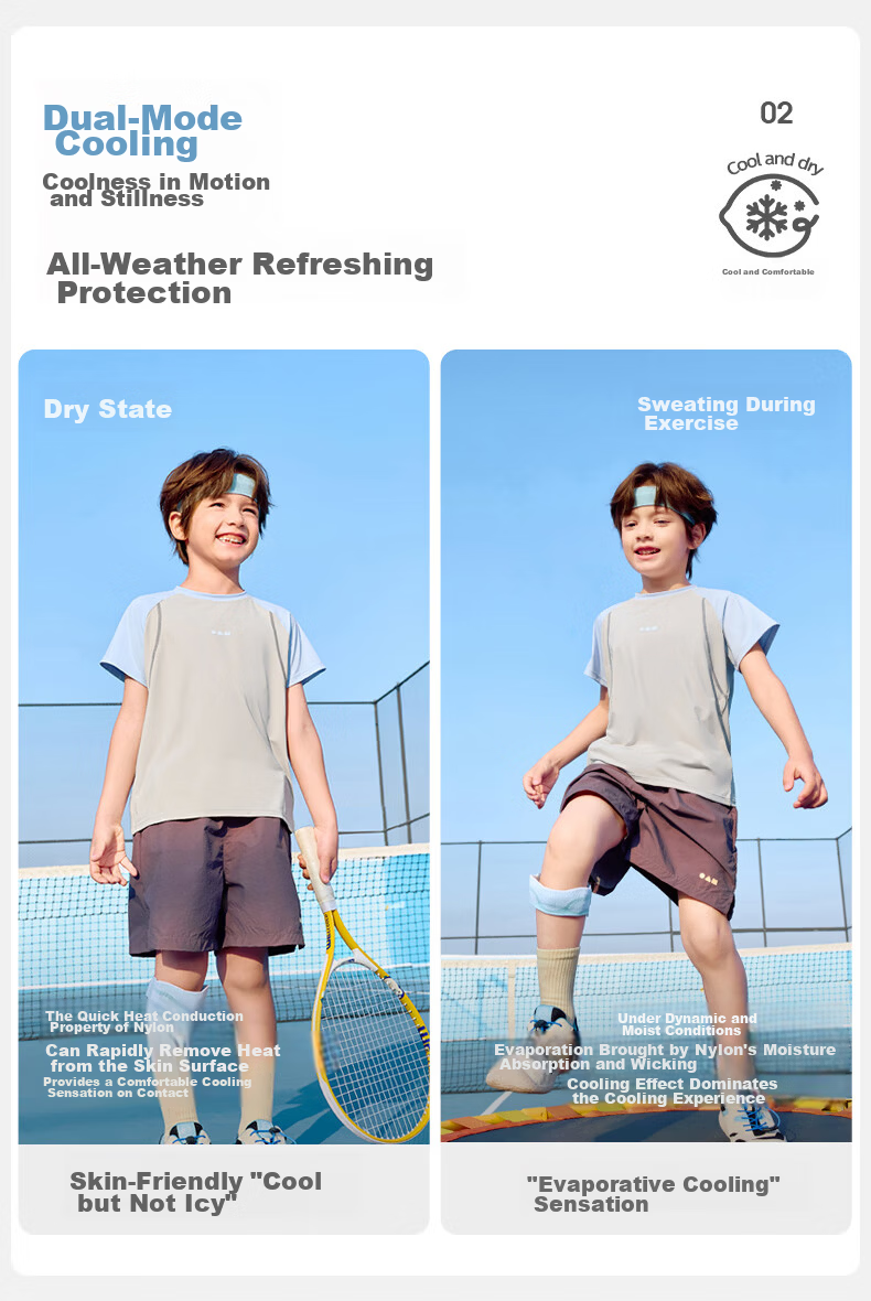 Lemon Baby Kids Quick-Dry Long Sleeve T-Shirt Boys Outdoor Sports Girls Short Sleeve Sun Protection Breathable Lightweight Top 7
