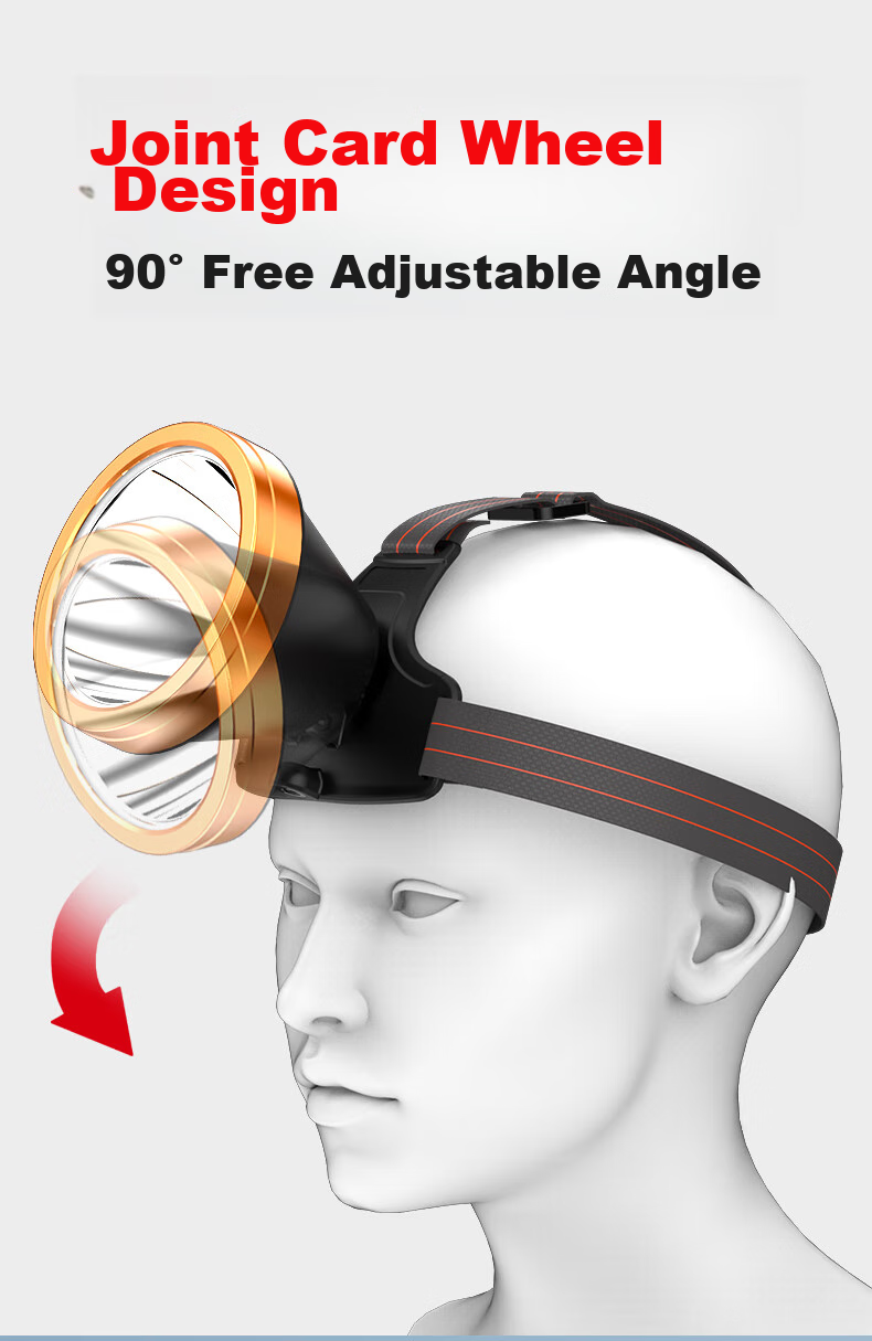 Guangmingdajiang High-Brightness Rechargeable Headlamp for Fishing, Long-Range, Long Battery Life, Outdoor Emergency Lighting G18 White 14