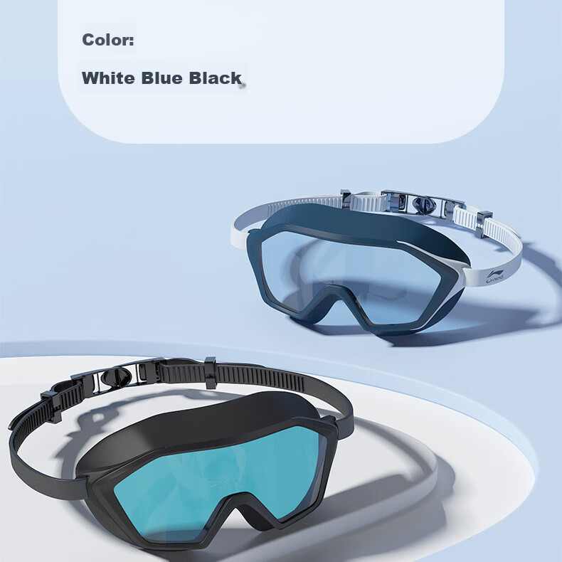 Li-Ning Swimming Goggles for Men And Women, Large Frame, High Definition Anti-Fog Comfortable Waterproof Swimming Glasses Professional Diving Equipment 529-3 15