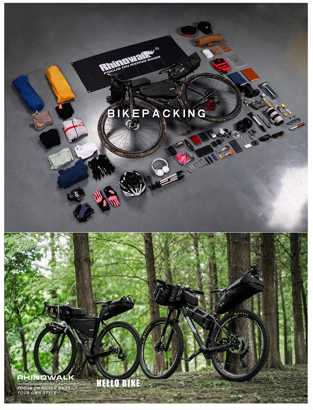 Rhinowalk Rhino Bicycle Tail Bag Large Capacity Waterproof Road Mountain Bike Seat Rear Rack Storage Pouch 4
