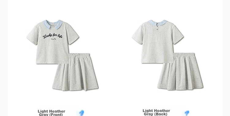 Balabala Kids Short Sleeve Set Big Kids Two-Piece 2026 New Summer Girls T-Shirt Pants Sports Trendy 13