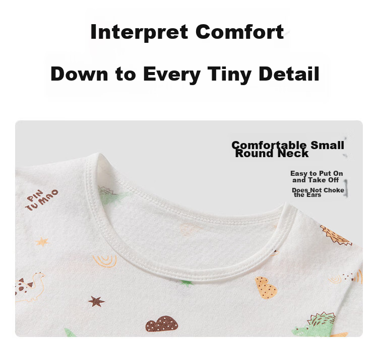 JOYNCLEON Kids Cotton Long Sleeve Pajama Set Boys Girls Summer Thin Air Conditioning Homewear Jtz198906 14