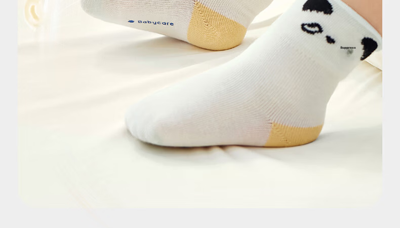 Babycare Children's Socks Boys Cotton Socks Girls Floor Socks Baby Toddler Socks Newborn Infant Socks Milk Coffee Green 3 Pairs Size S 10
