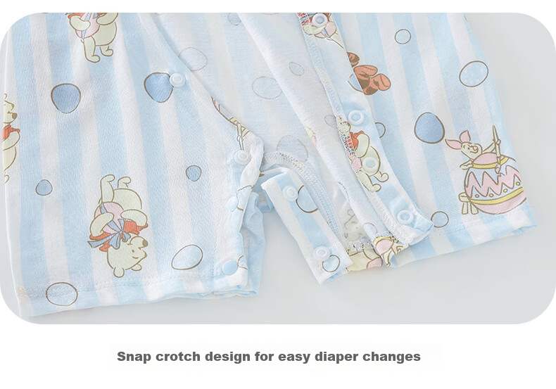 Disney 2-Piece Baby Summer Thin Newborn Romper Set A-Class Cotton Crawling Suit for Boys and Girls Full Moon Gift 16