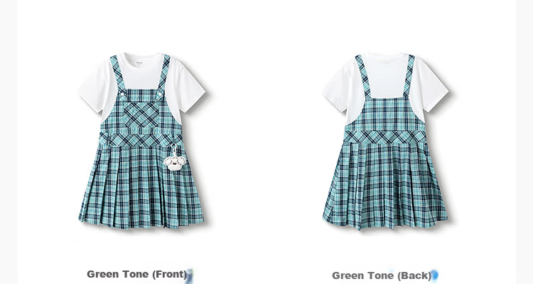 BALABALA Girls' Dress 2025 Summer Faux Two-Piece Suspender Skirt [miiiiichan IP] 202225111067 12