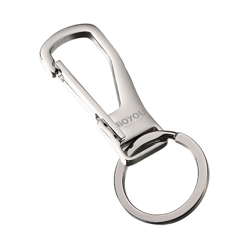 BO YOU Stainless Steel Keychain, Men's Pendant Key Ring, Creative Key Ring Accessory, Ornament Ring, Lock Gift, Fashionable
