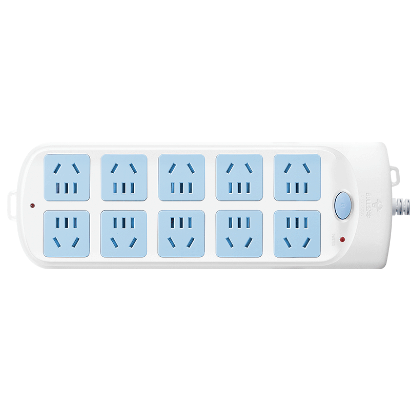 BULL Power Strip/Extension Cord/Surge Protector with 10 Outlets And Master Switch, 5 Meters Long, High Power Protection GN-605