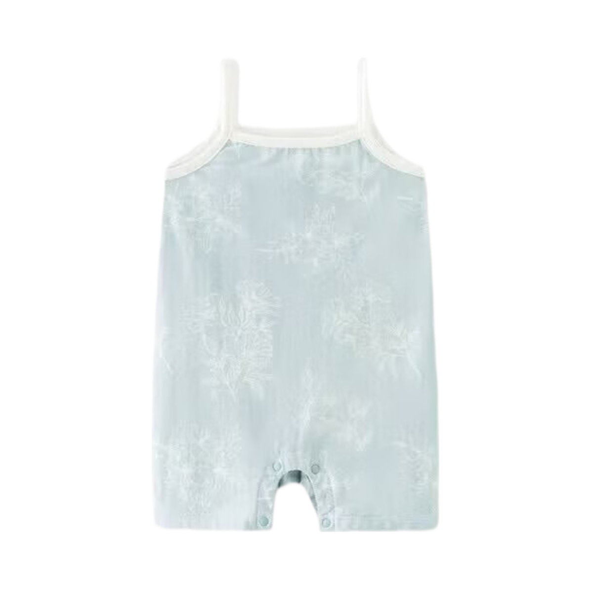 Happy Little Bear Baby Sleeveless Summer Romper Open Front Breathable Antibacterial Anti-Mite Tank Top Baby Clothes Summer Wear