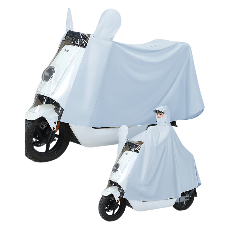 Beimei Women's Electric Scooter Raincoat Waterproof Full-Body Long Thickened Large Rain Poncho Cover