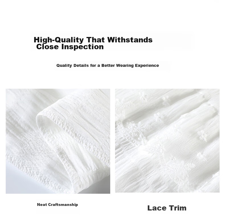 Borui White Design Lace Trim Cake Skirt 2026 New French Style Long Flared A-Line Skirt 19