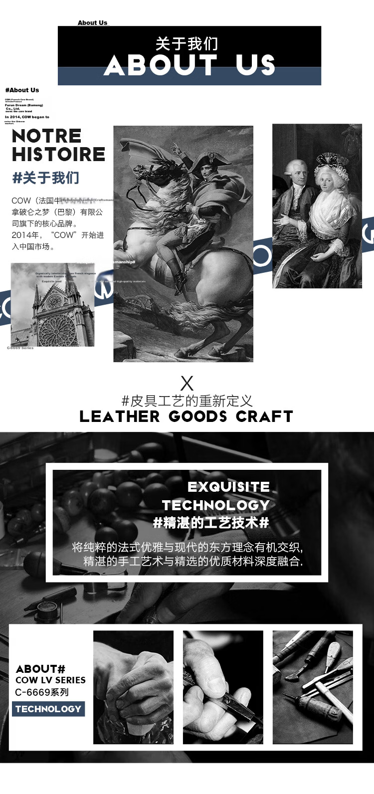 COW Men's Handbag Business Briefcase Laptop Bag Fashion Trendy Shoulder Crossbody Bag C-6669 Black 20