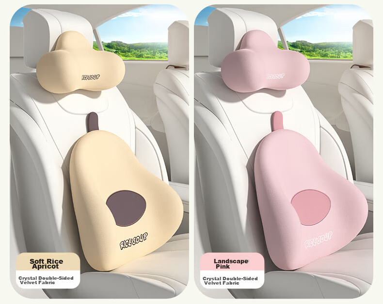 ICAROOM Car Headrest Neck Pillow Cervical Pillow Lumbar Support Cushion Seat Backrest Pad Cushion 31