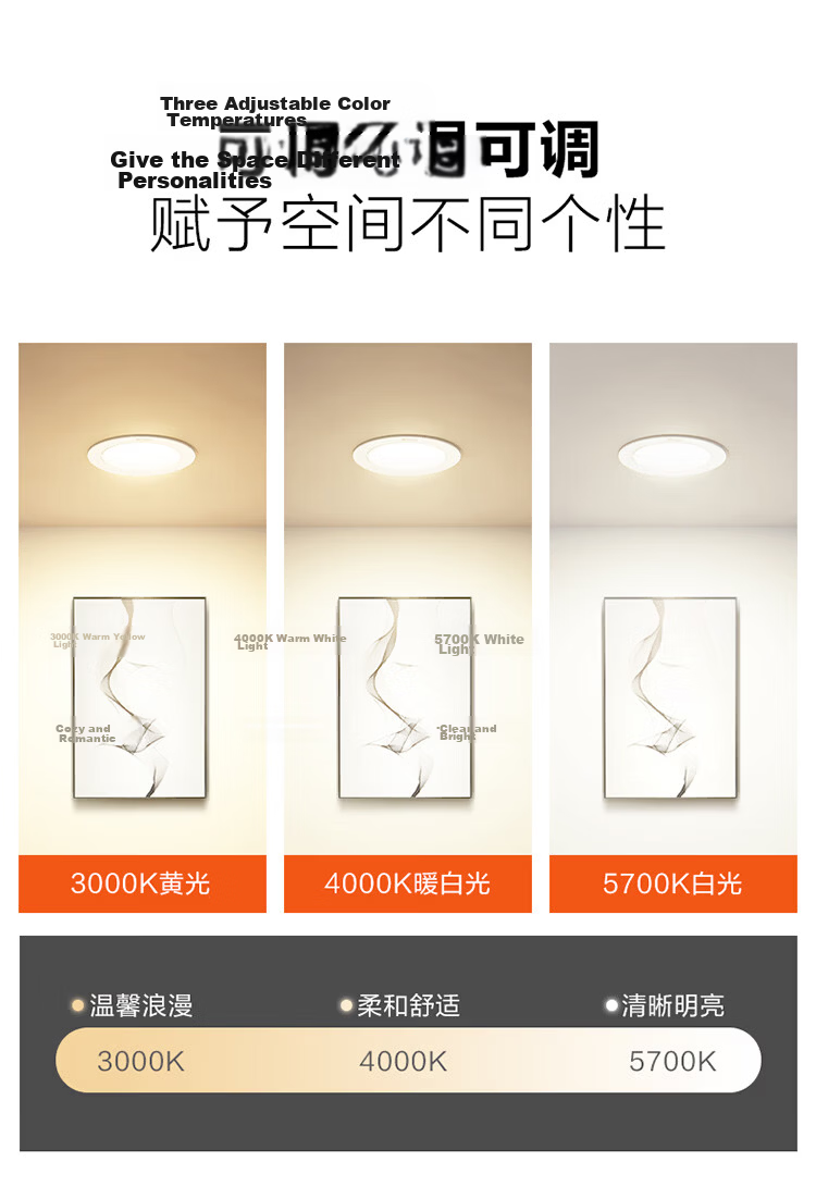 BULL LED Anti-Glare Downlight MT-B007A-AS Matte White 7W Warm White 4000K Upgraded Ra97 Color Rendering Index 12