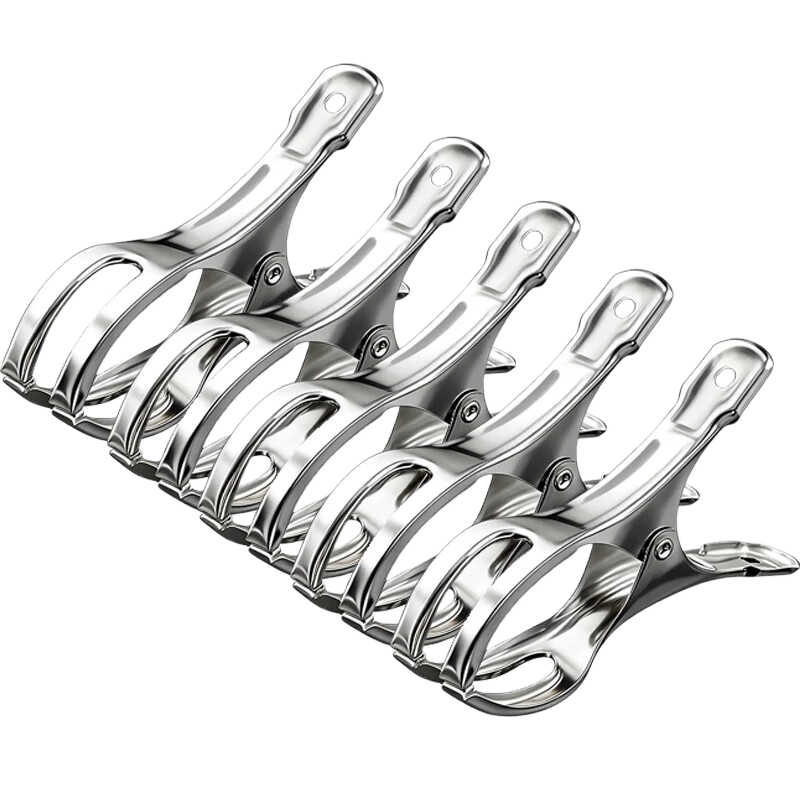 Mengtin Stainless Steel Windproof Clothes Pegs 11cm 10pcs Strong Grip for Drying Bedding
