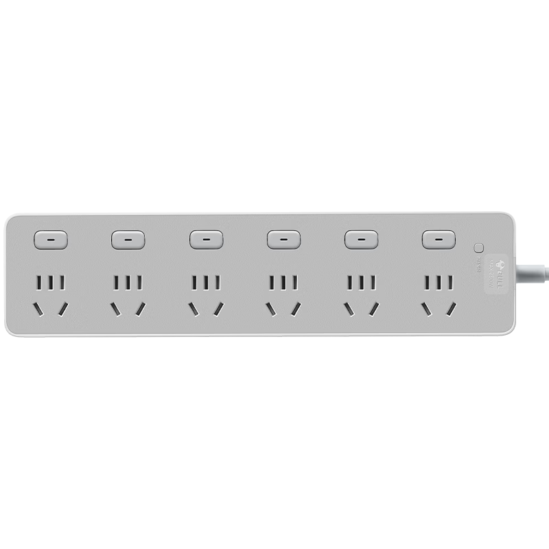 BULL Power Strip/Extension Cord/Surge Protector/Power Bar/Outlet Strip for Dorm And Home Use, Desktop Cable Management Board with 6 Individual Switches, 1.8m Total Length, Gen Z GN-Z1063J