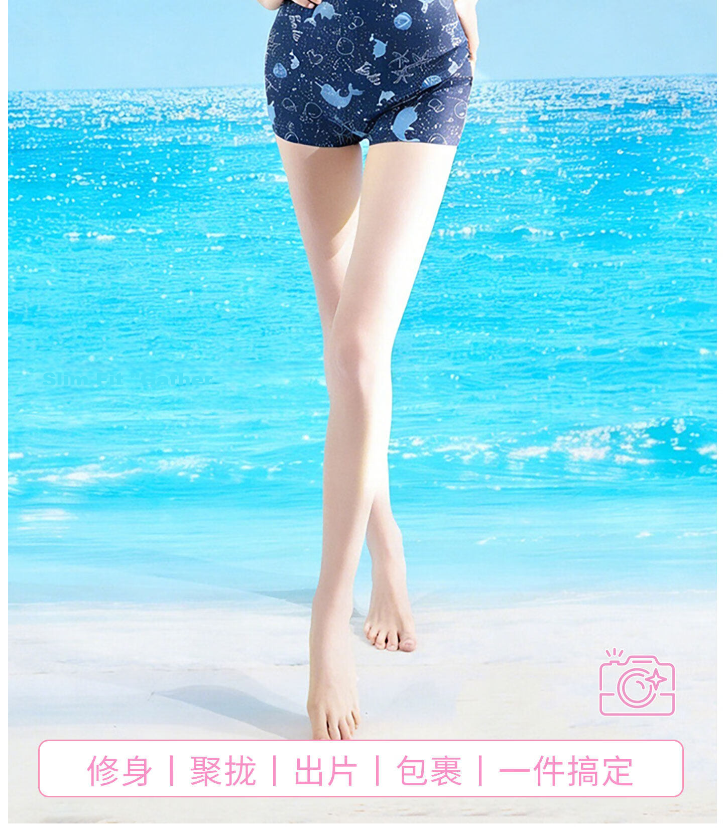 Barbie One-Piece Square-Leg Swimsuit for Women Slimming Backless Professional Training Racing Swimwear for Swimming Pool 3
