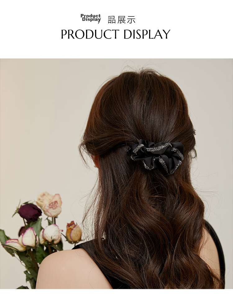 CHIMERA Hepburn Style Ponytail Twist Pleated Fabric Barrette Hair Clip Hair Accessory for Women Qixi Festival Gift 4