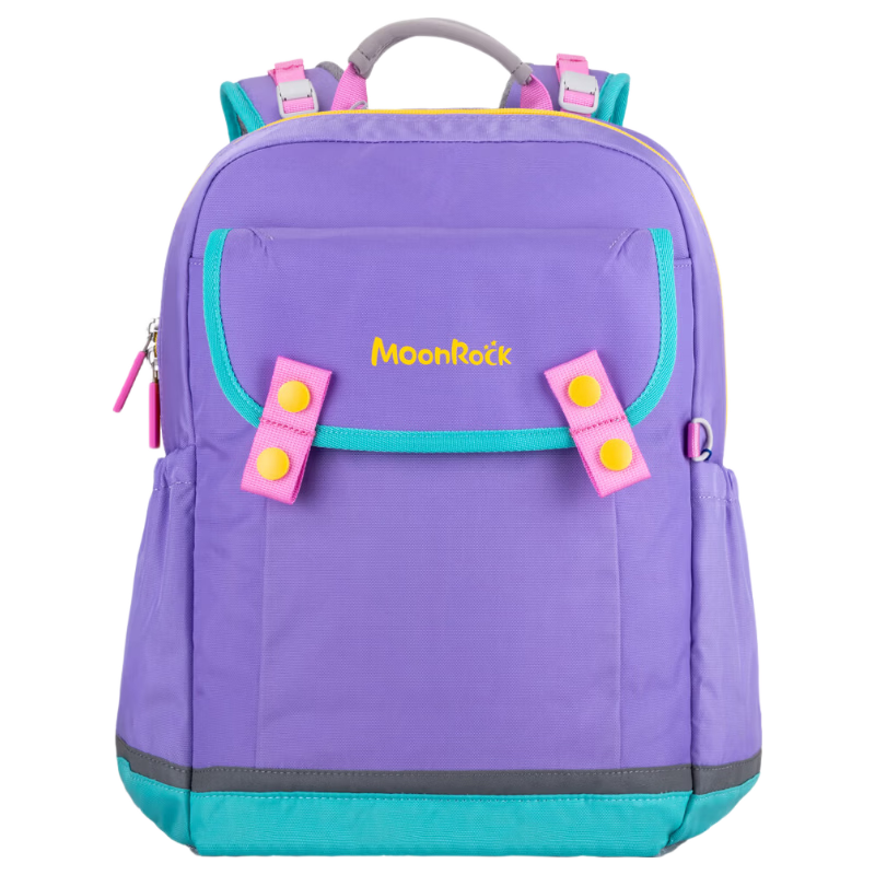 MoonRock Kids Backpack for Grades 1-3, Lightweight Ergonomic Waterproof School Bag, Light Purple