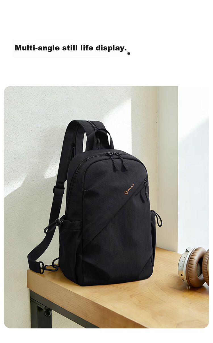 GOLF Lightweight Crossbody Bag Unisex Casual Sports Chest Bag Outdoor Cycling iPad Shoulder Bag Multifunctional Small Backpack 28