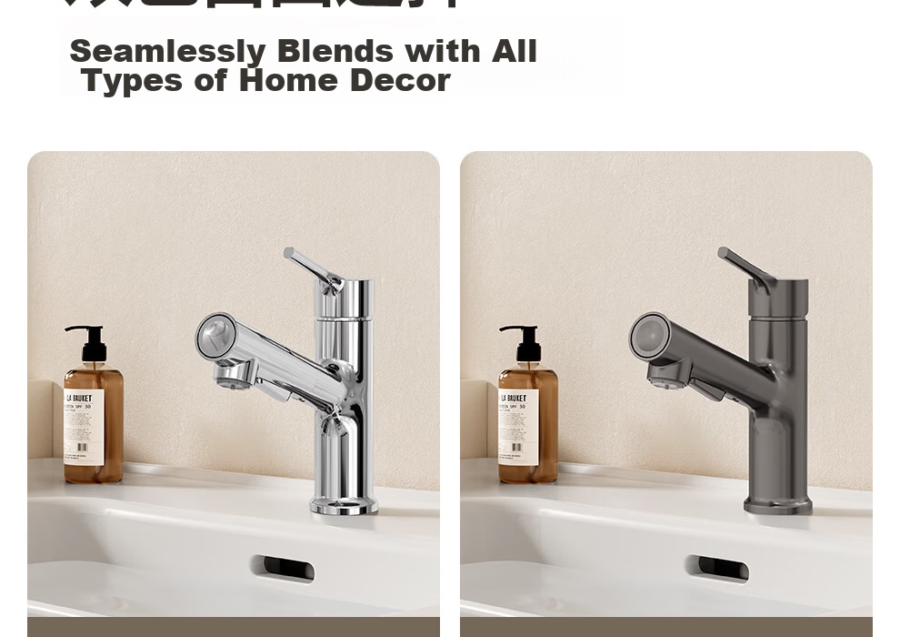 ARROW Multifunctional Pull-Out Basin Faucet Single Handle Hot and Cold AE41135CP 33