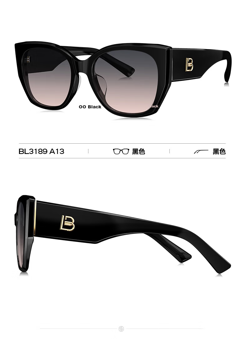 BOLON Sunglasses, Yang Zi's Style, Cat-Eye Large Frame Sunglasses, UV Protection, Driving Sunglasses for Men And Women, Trendy, BL3189C91 22