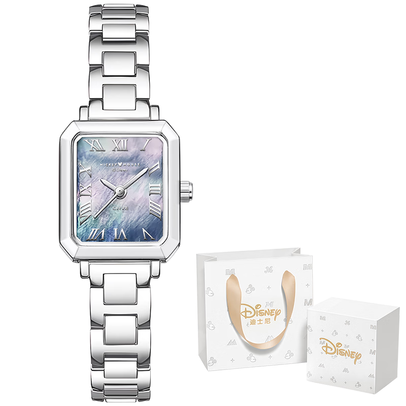 Disney Women's Watch Ins Style Luxury Minimalist Square Sugar Waterproof Ladies Watch Birthday Valentine's Gift
