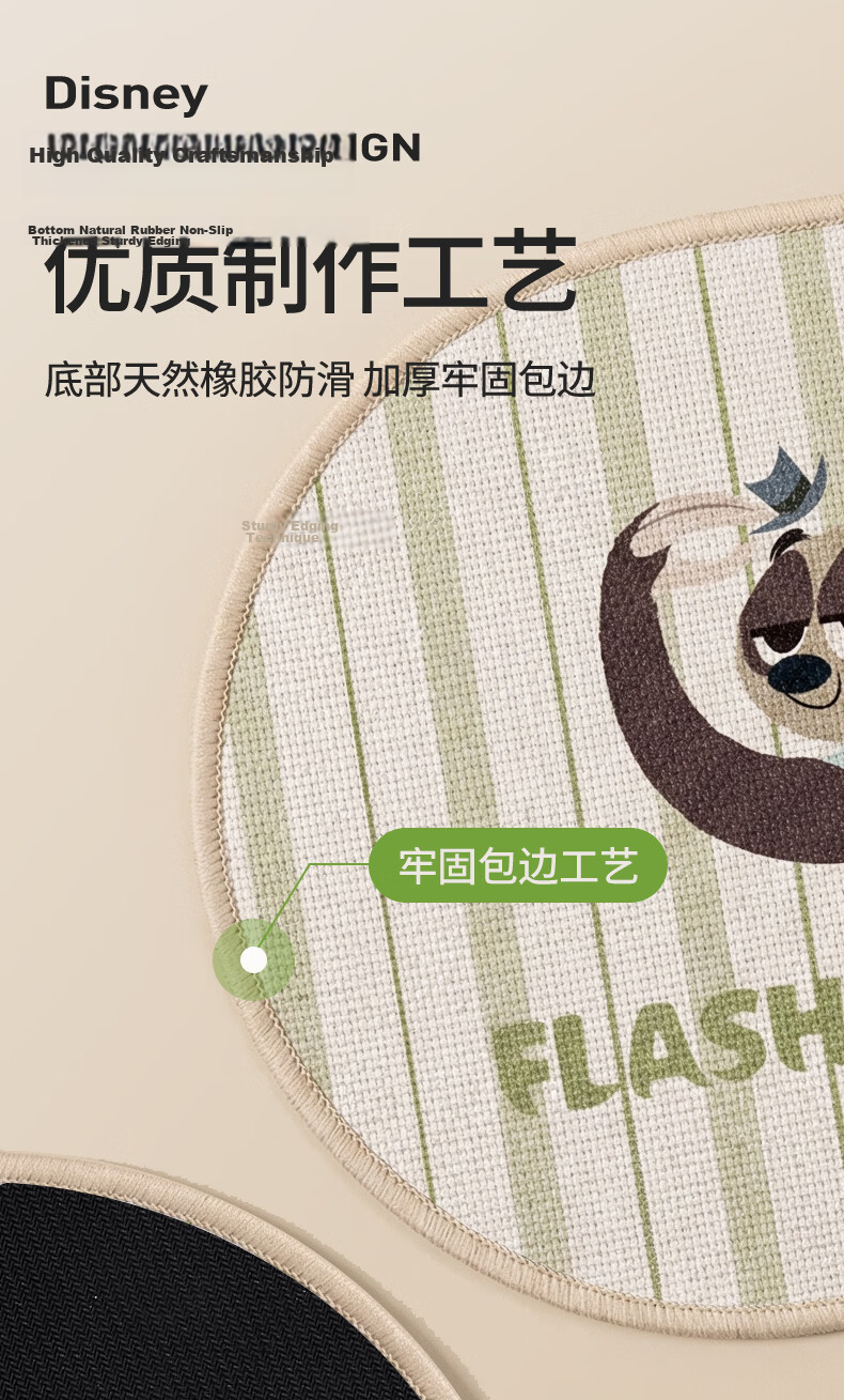 Disney Zootopia Bathroom Mat Absorbent Non-Slip Quick-Dry Cartoon Toilet Rug Nick 40cm 7