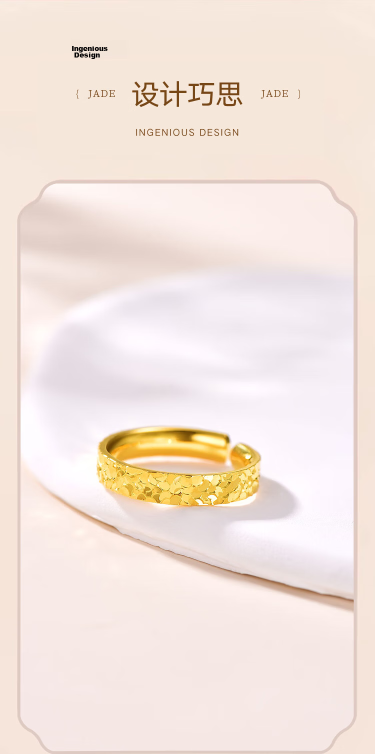 Jinliufu Auspicious Couple Rings Ice-Crystal Sterling Silver Sparkling Open Band Ring Qixi Festival Gift for Girlfriend Mom Wife 3