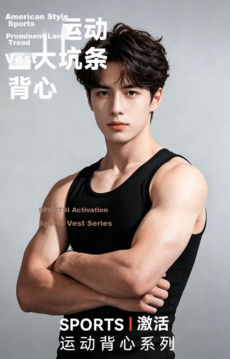 VICTORIATOURIST Men's Quick-Dry Fitness Tank Top Running Professional Sports Training Loose Breathable Sweat-Absorbing Sleeveless T-Shirt 1