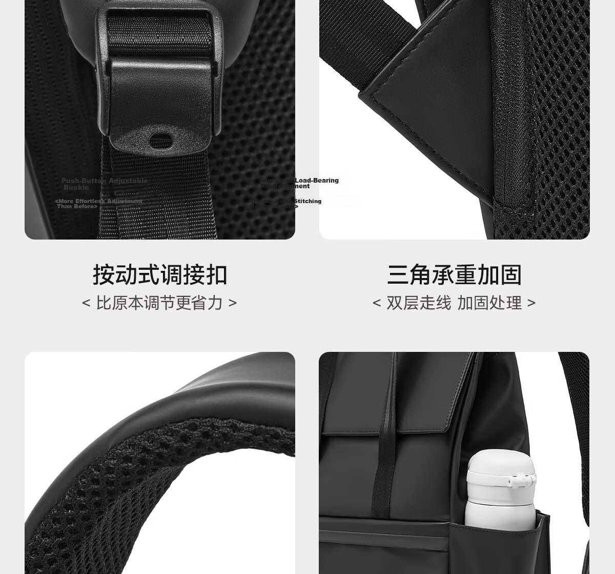 JINSHIWQ 16-inch Laptop Backpack Men City Commuter Lightweight Travel Bag Women Business Briefcase Flap School Bag 29